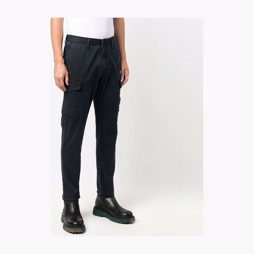 Stone Island FW21 Micro Patch Cargo Pants Navy