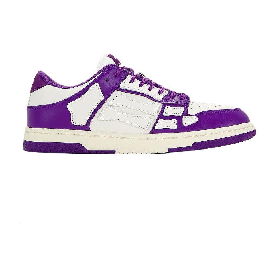 AMIRI Skel-Top Low White Purple