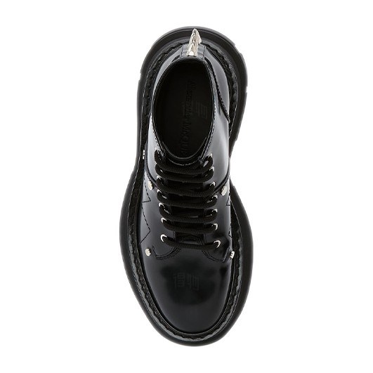 Alexander McQueen Lace-Up Ankle Boots Charcoal