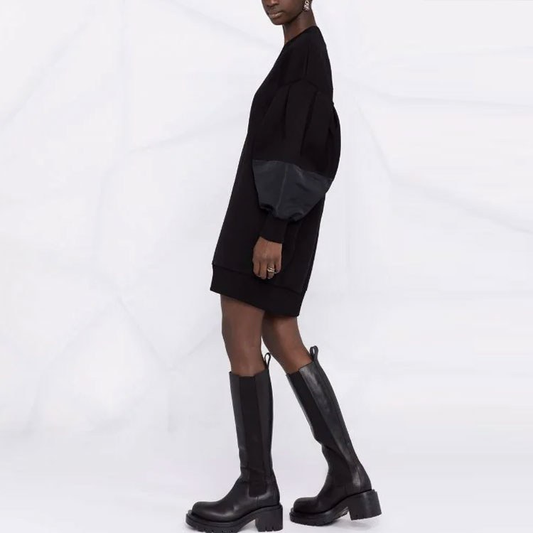 Alexander McQueen V-Neck Sweater Dress Black