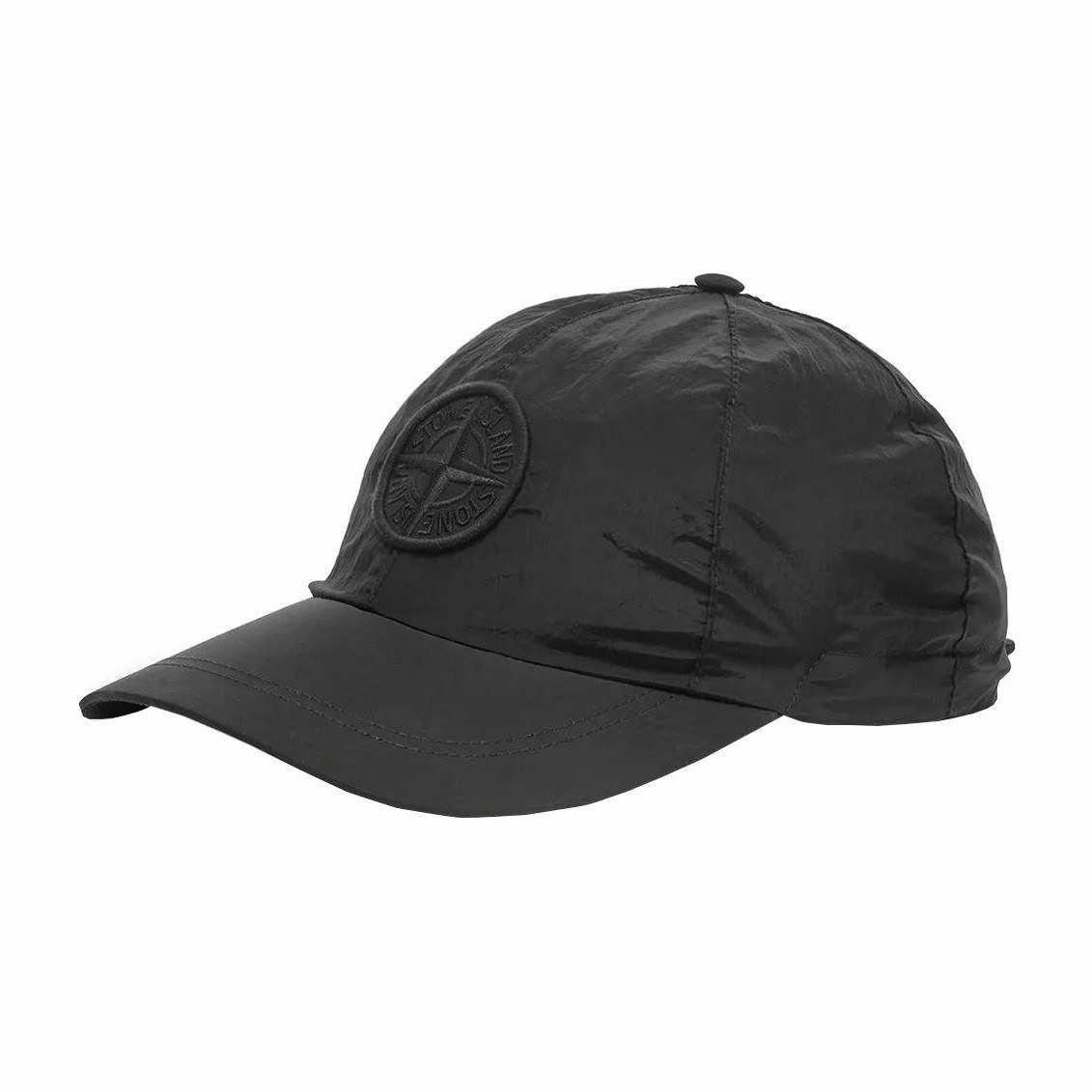 Stone Island Nylon Baseball Cap Black