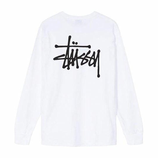 Stussy Basic L/S Tee White
