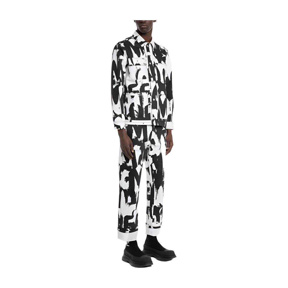 Alexander McQueen SS22 Graffiti Cargo Jeans