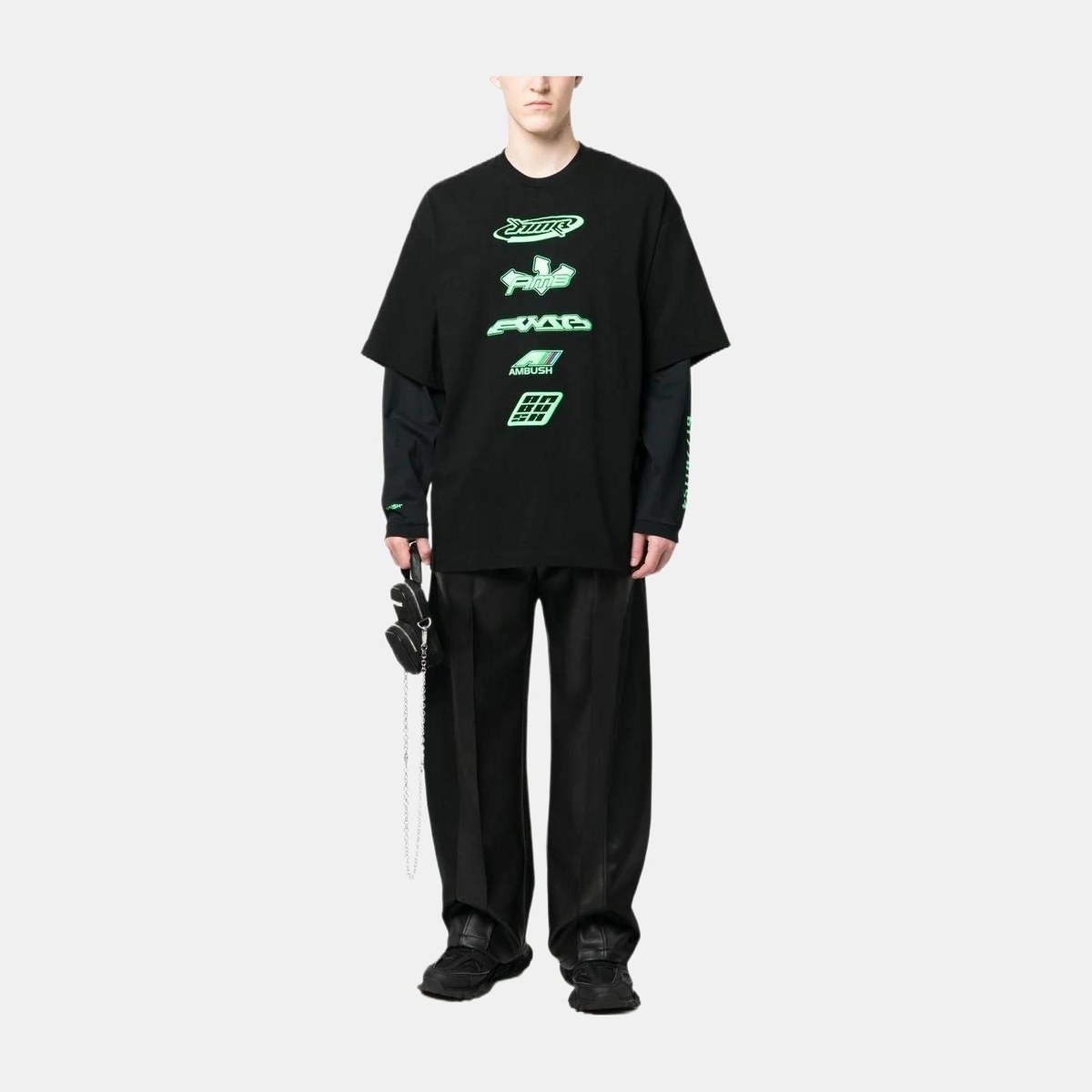 AMBUSH SS23 Layered Crewneck Sweatshirt Black