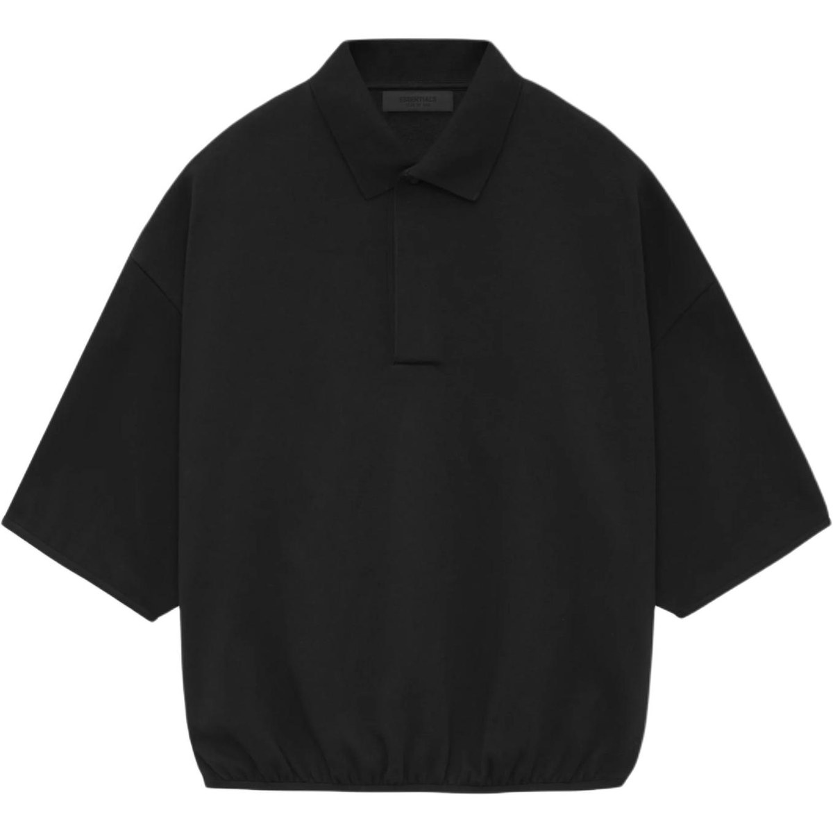 Fear of God Essentials 3/4 Sleeve Polo Black