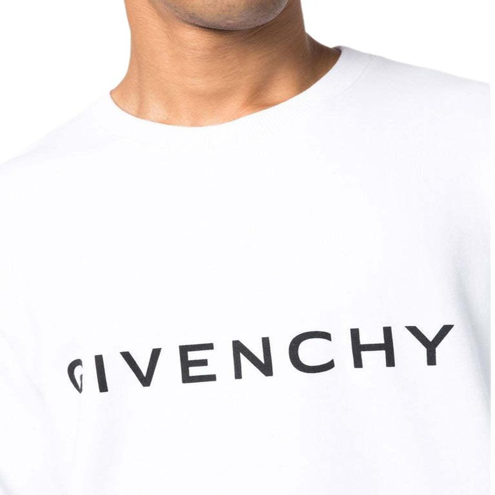 Givenchy SS23 Logo Print Crewneck Sweatshirt White