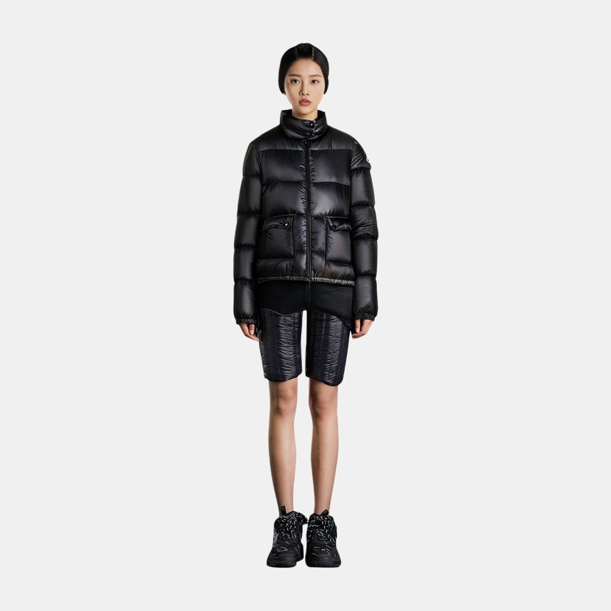 Moncler FW21 Logo Down Jacket Black