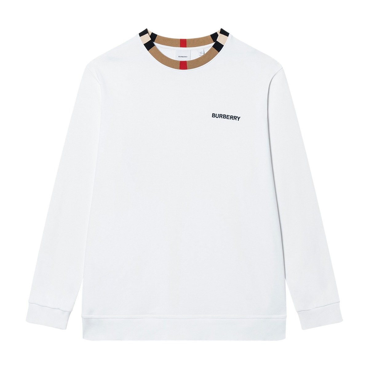 Burberry Logo Print Crewneck Sweatshirt White