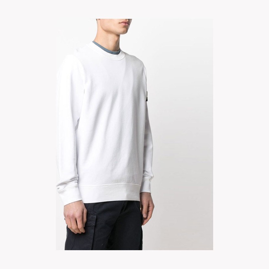 Stone Island Garment Dyed Crew Sweat White