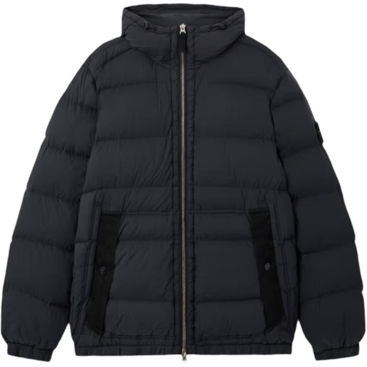Stone Island Hooded Down Jacket Black
