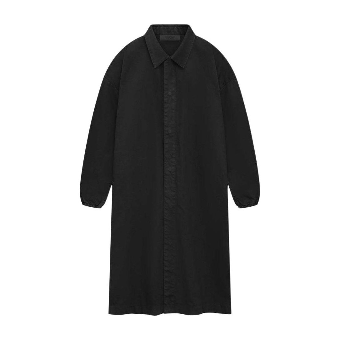 Fear of God Essentials Car Coat Overdye Black Denim