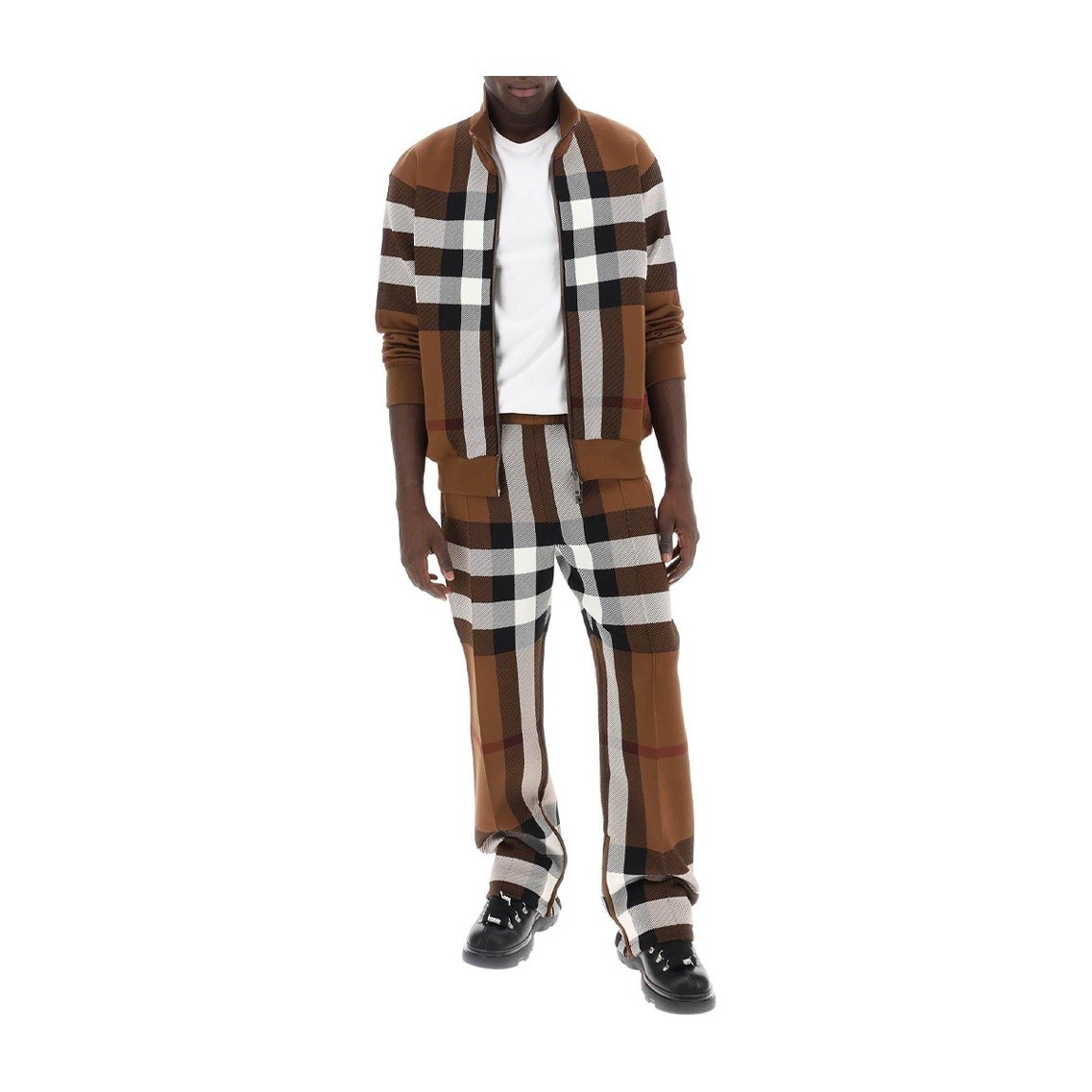 Burberry FW23 Check Zip Jacket Brown