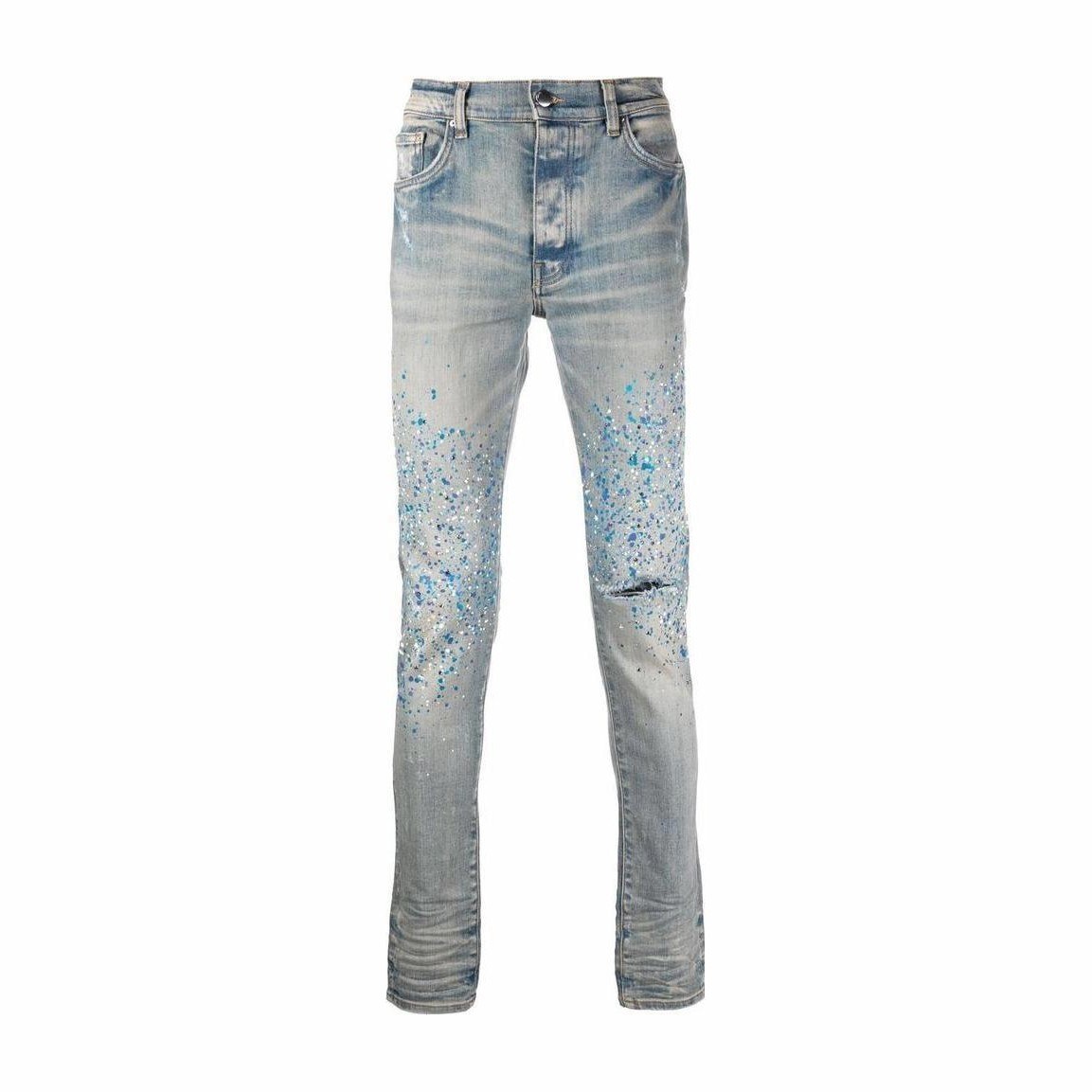 AMIRI 22 Distressed Jeans Blue
