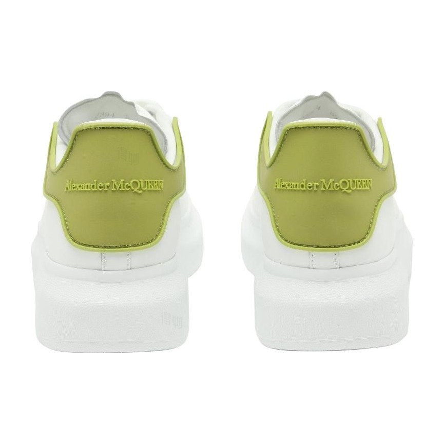 Alexander McQueen Leather Low Top Sneakers White Green