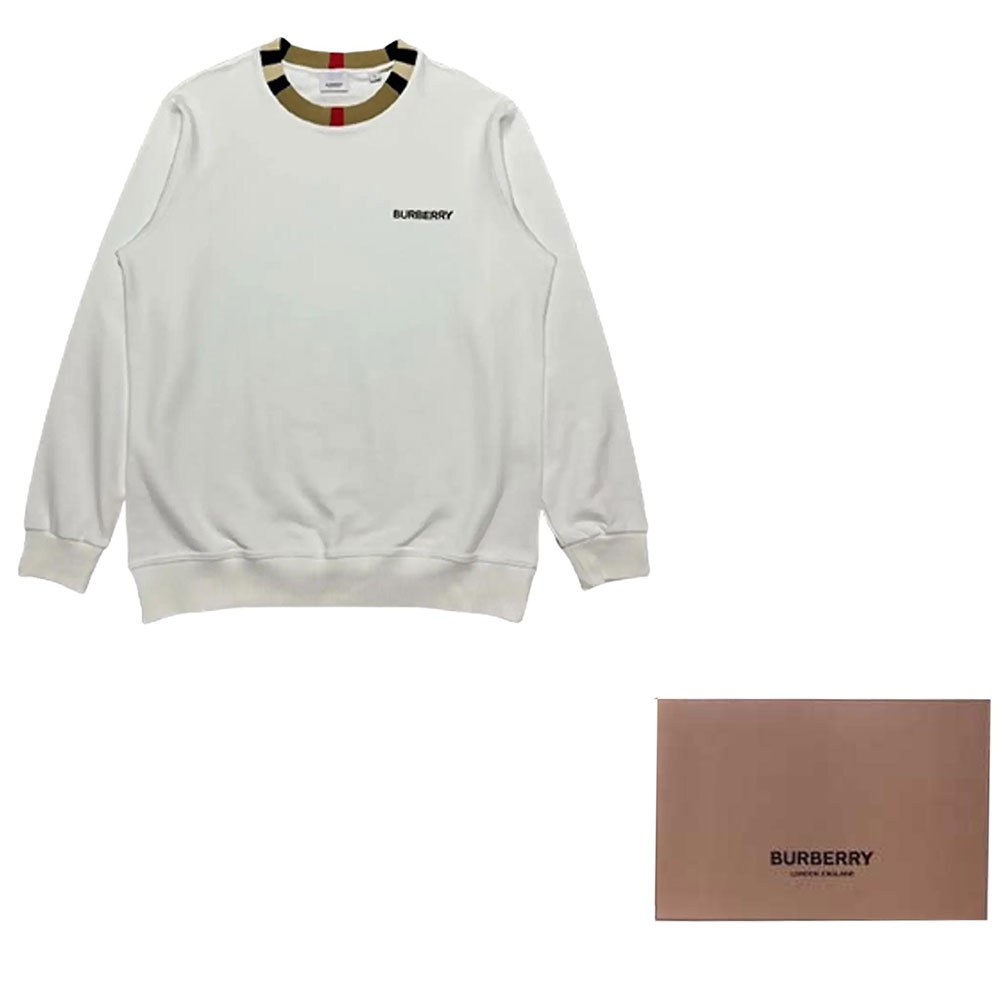 Burberry Logo Crewneck Sweatshirt White