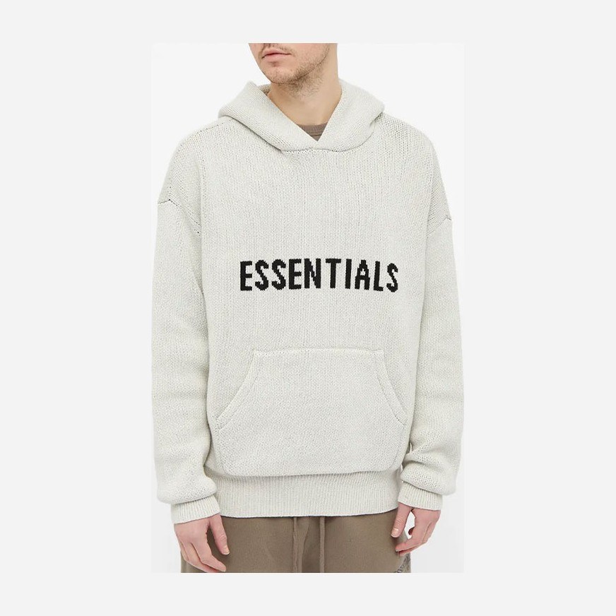 Fear of God Essentials Knit Hoody Light Heather Oatmeal