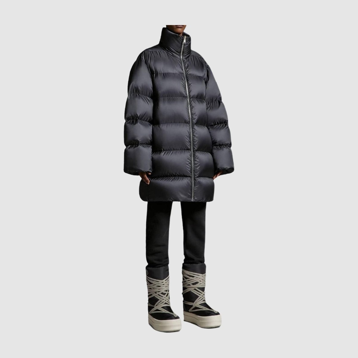 Moncler x Rick Owens Black Long Down Coat