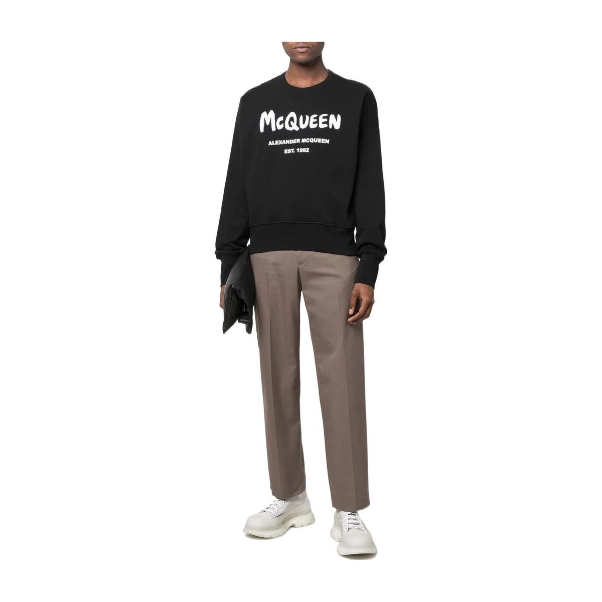 Alexander McQueen SS22 Logo Crewneck Sweatshirt Black
