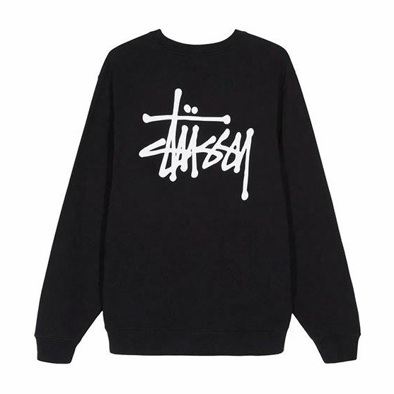 Stussy Basic Back Logo Crewneck Black