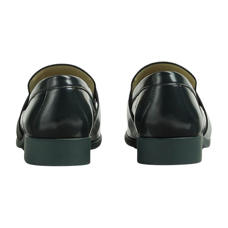 Bottega Veneta Glossy Leather Loafers Green