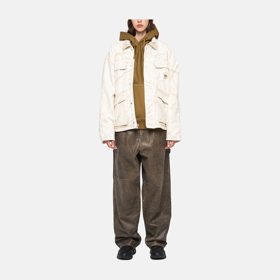 Stussy FW23 Shop Jacket White