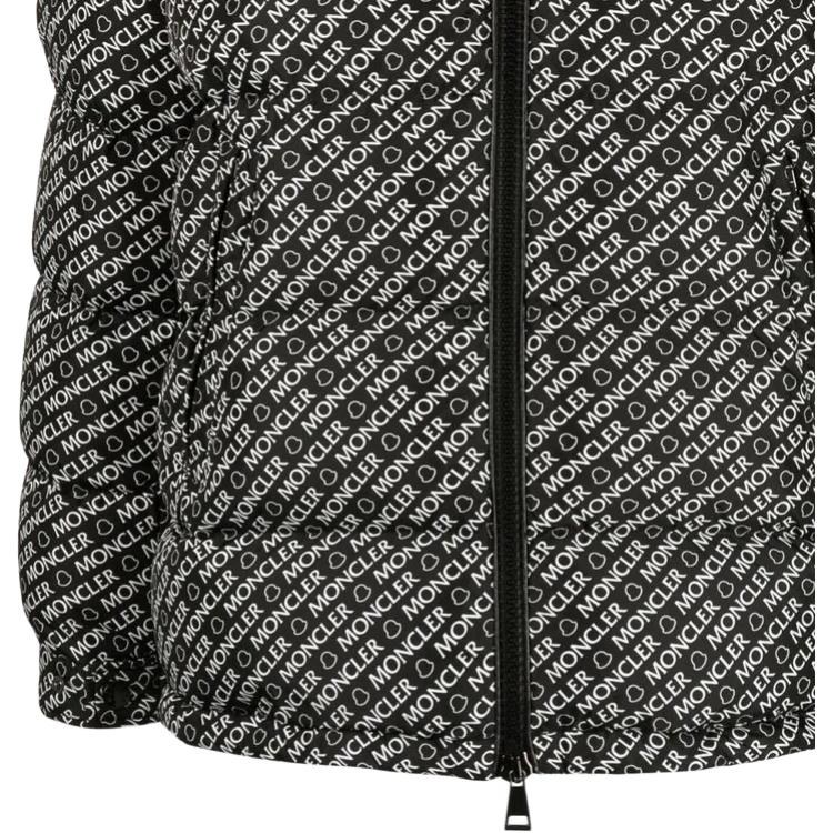 Moncler SS22 Logo Puffer Jacket Black