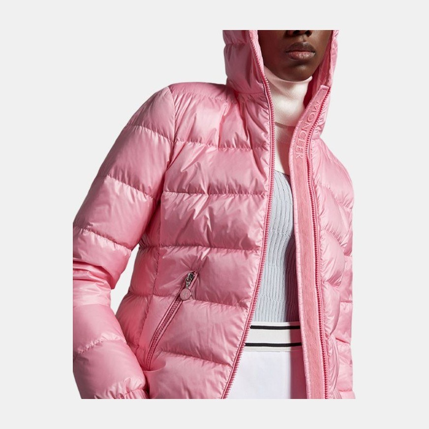 Moncler SS23 Solid Hooded Down Jacket Rose Pink