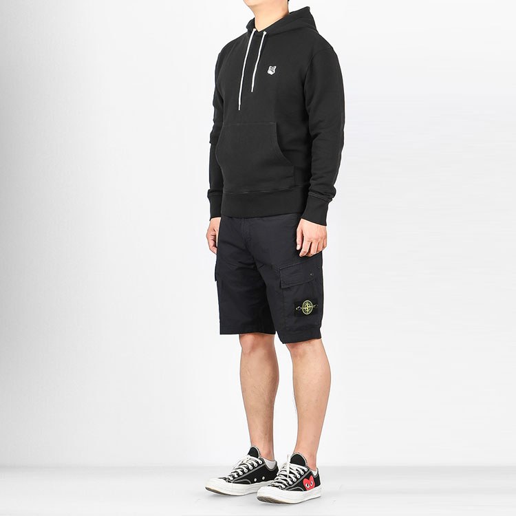 Stone Island Logo Zip Pocket Shorts Navy