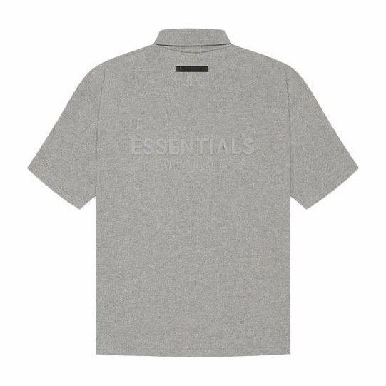 Fear of God Essentials SS21 Short Sleeve Polo Dark Heather Oatmeal