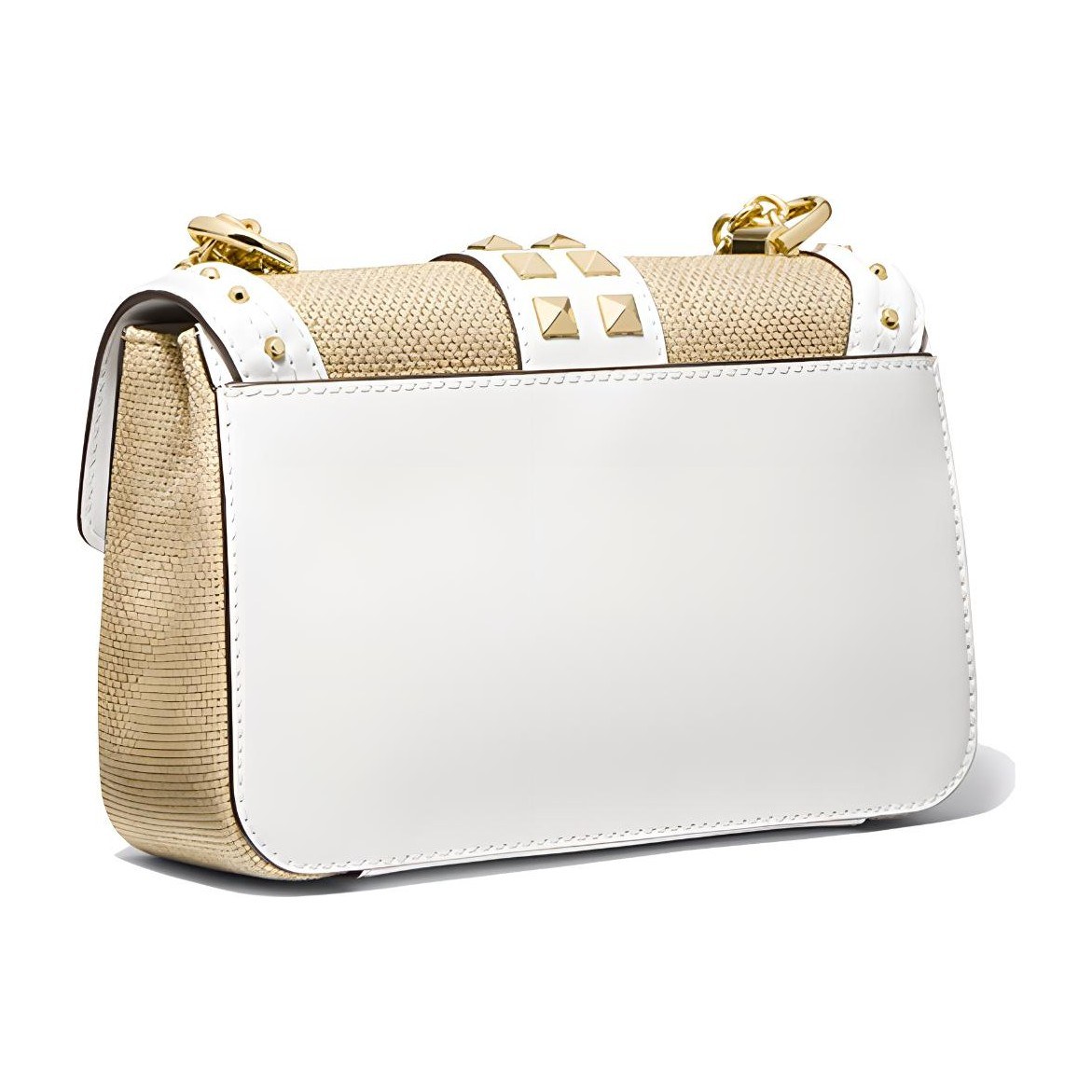 Michael Kors MK Soho Small Crossbody Bag Brown White