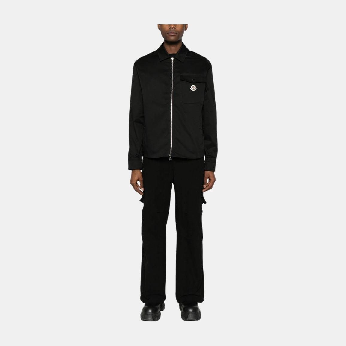 Moncler Gabardine Zip-Up Shirt