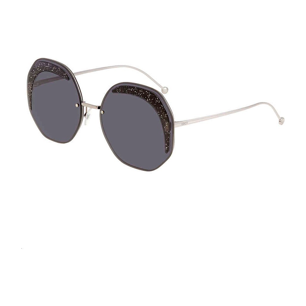 Fendi Round Metal Sunglasses Silver