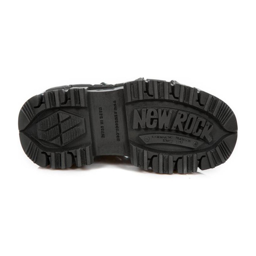 New Rock Retro Punk Platform Shoes Black