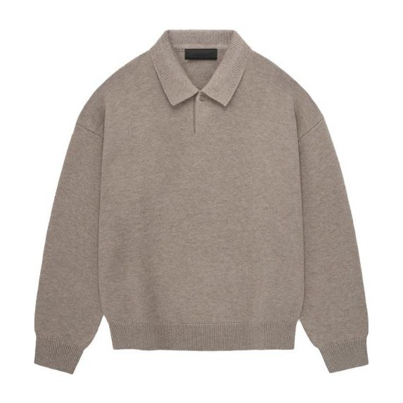 Fear of God Essentials Knit Polo Core Heather