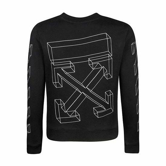 OFF-WHITE Printed Cotton Sweatshirt Black