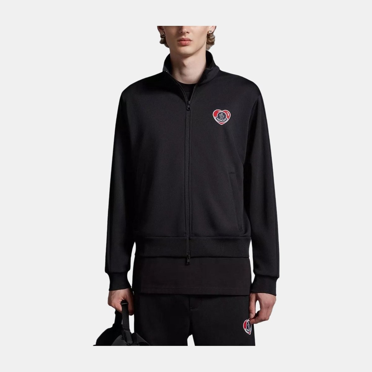 Moncler Moncoeur Motif Zip-Up Sweatshirt