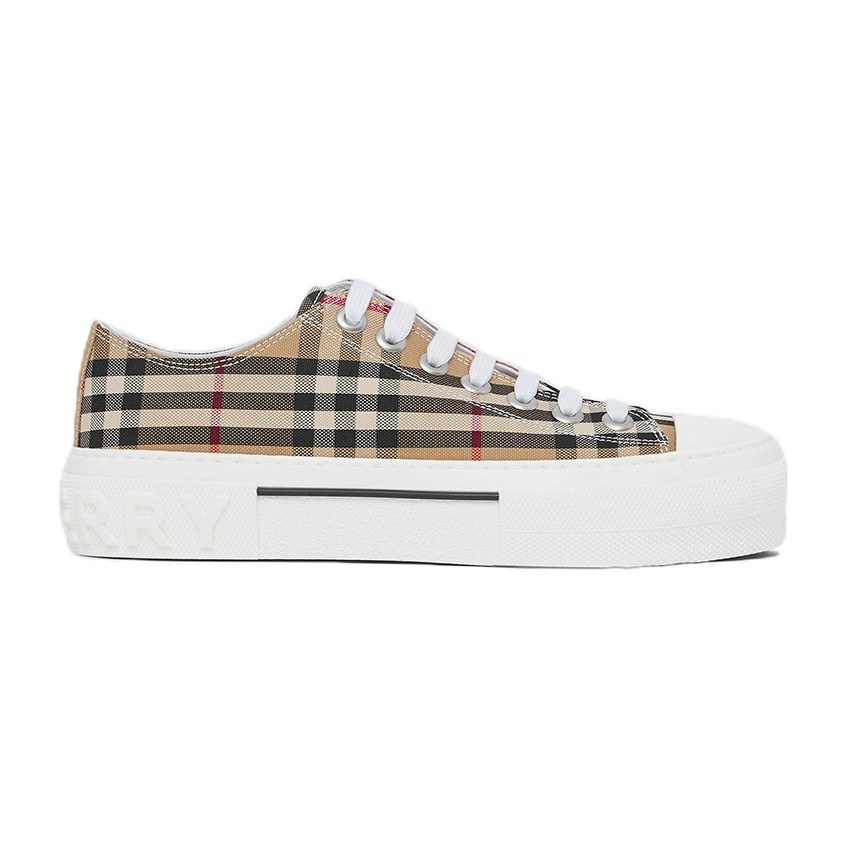 Burberry Vintage Canvas Check Low Sneakers Brown