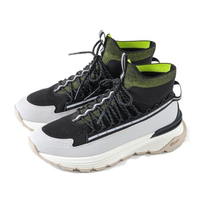 Moncler High-Top Sneakers Black Grey
