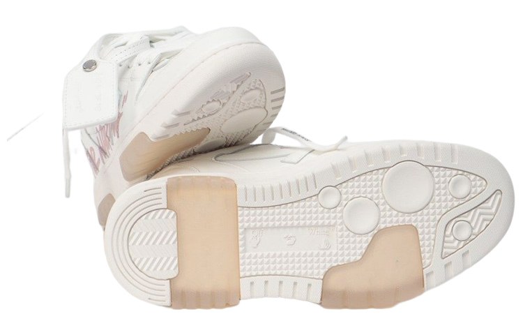 OFF-WHITE Leather Sneakers White Pink