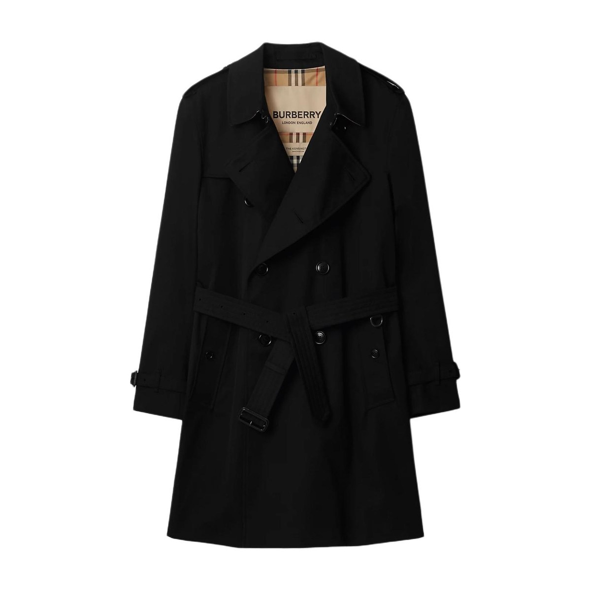Burberry Double-Breasted Coat Black