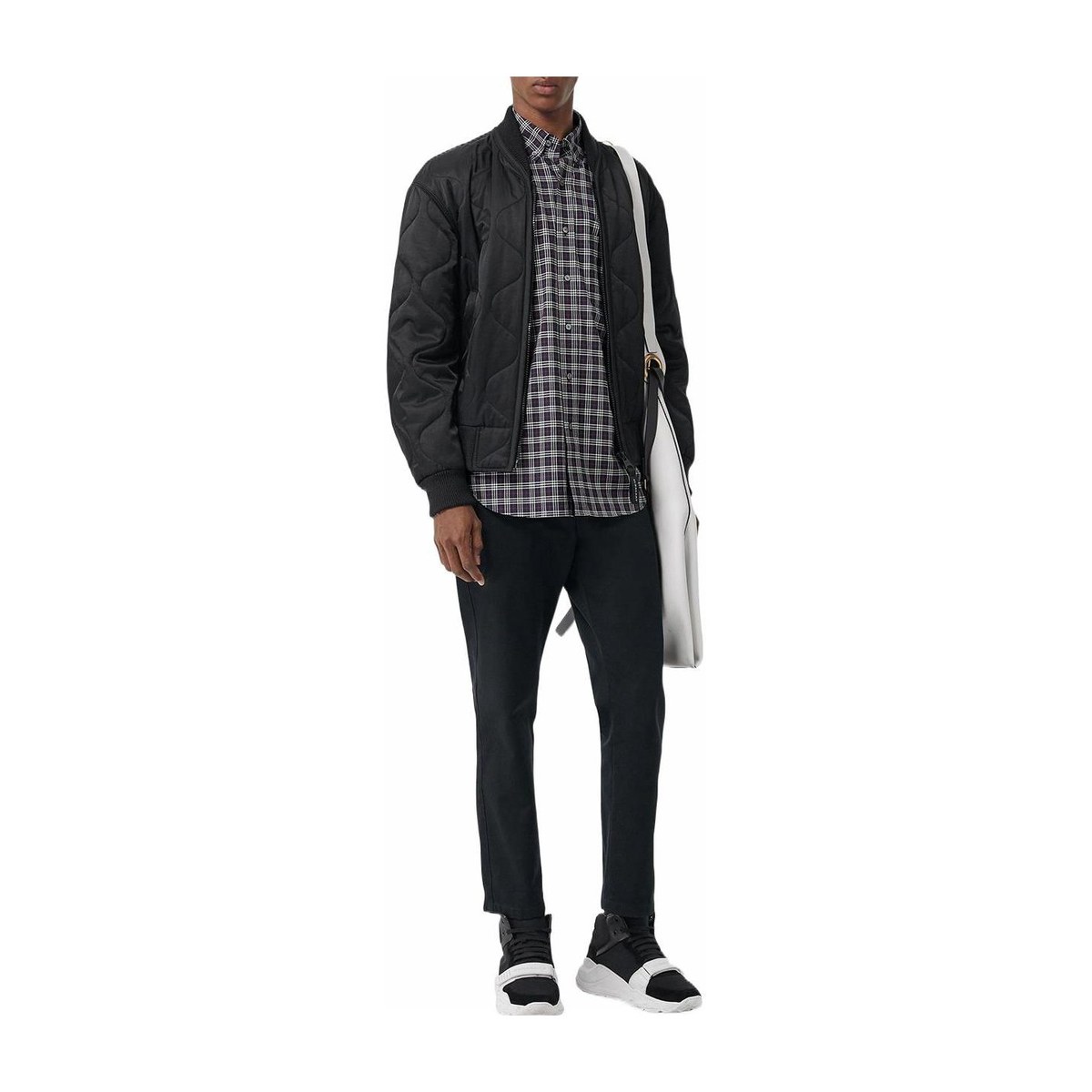 Burberry Check Long Sleeve Shirt Navy