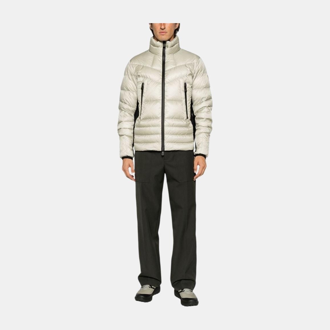 Moncler Slim Fit Zip Jacket Light Beige