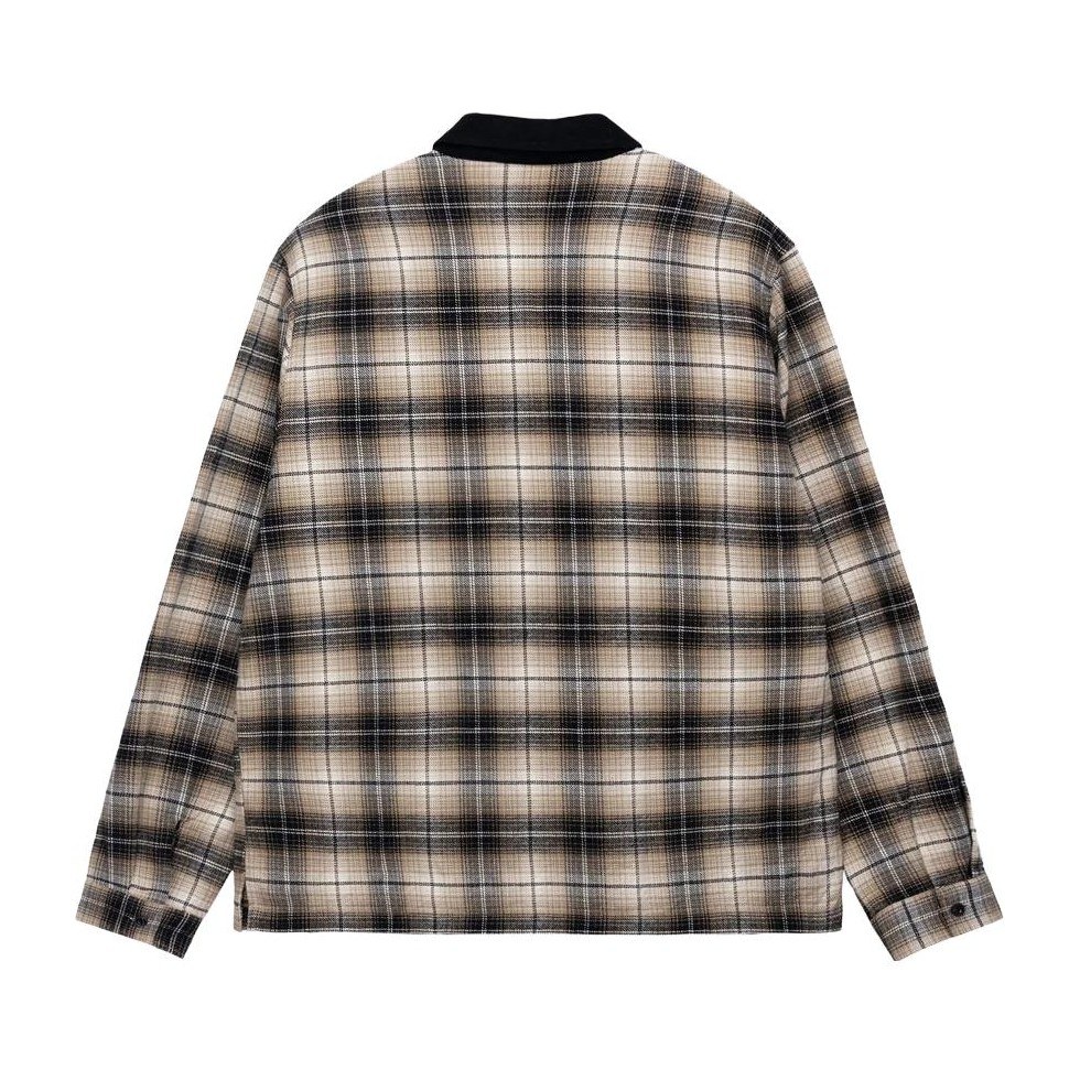 Stussy FW23 FRANK PLAID ZIP SHIRT