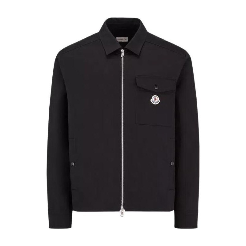 Moncler Gabardine Zip-Up Shirt