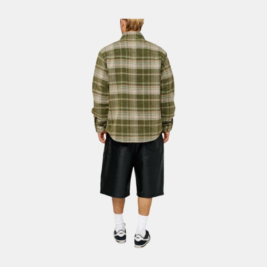 Stussy FW24 HEAVY WASHED PLAID SHIRT logo