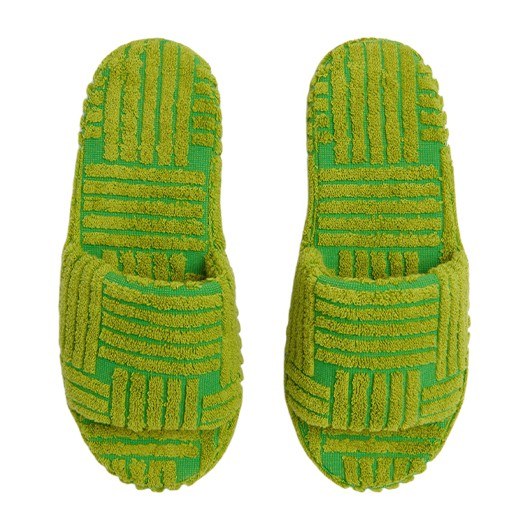 Bottega Veneta Resort Sponge Slides Green