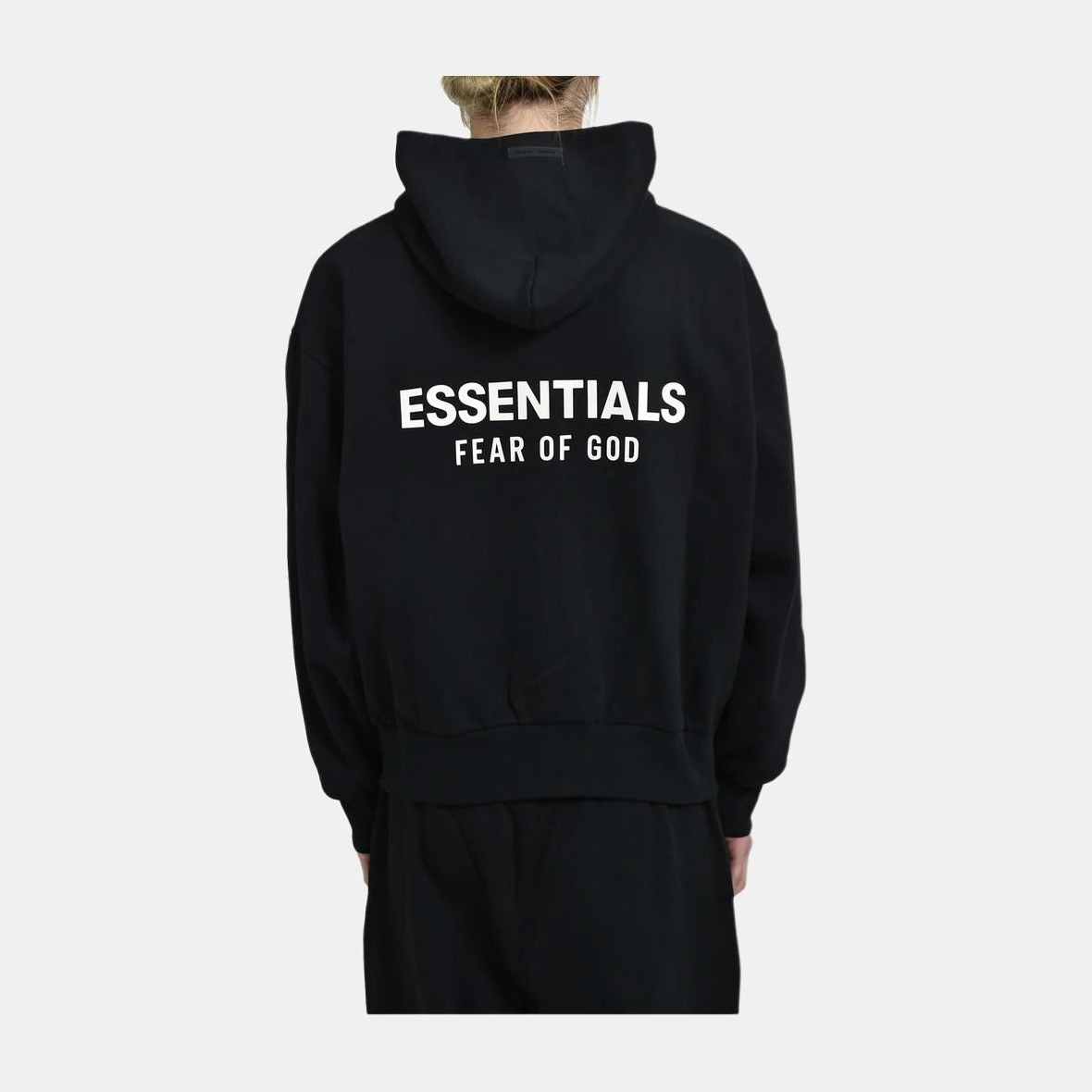 Fear of God Essentials SS25 Classic Full Zip-Up Hoodie Jet Black