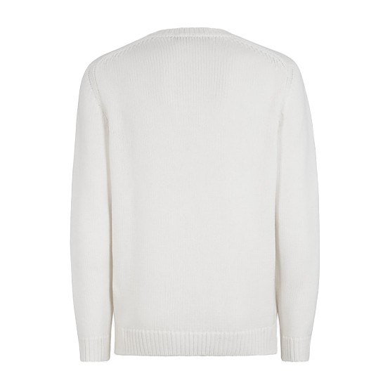 Fendi Logo Wool Pullover Sweater White