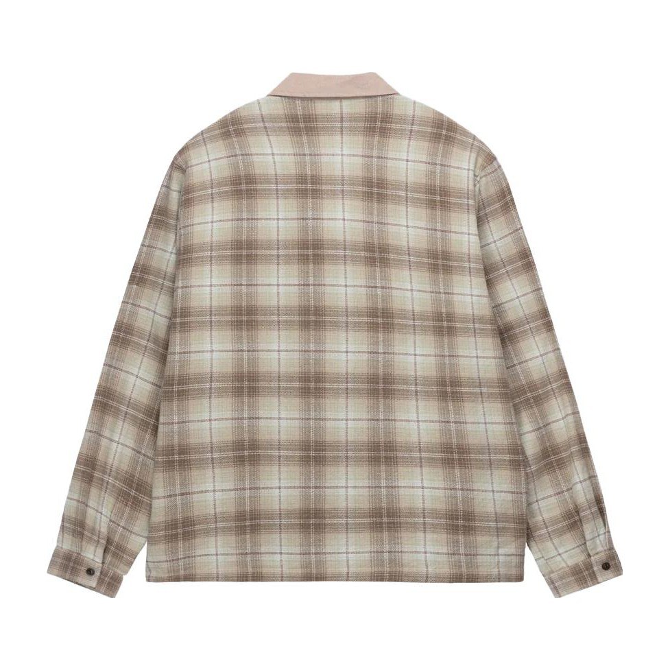 Stussy FW23 FRANK PLAID ZIP SHIRT