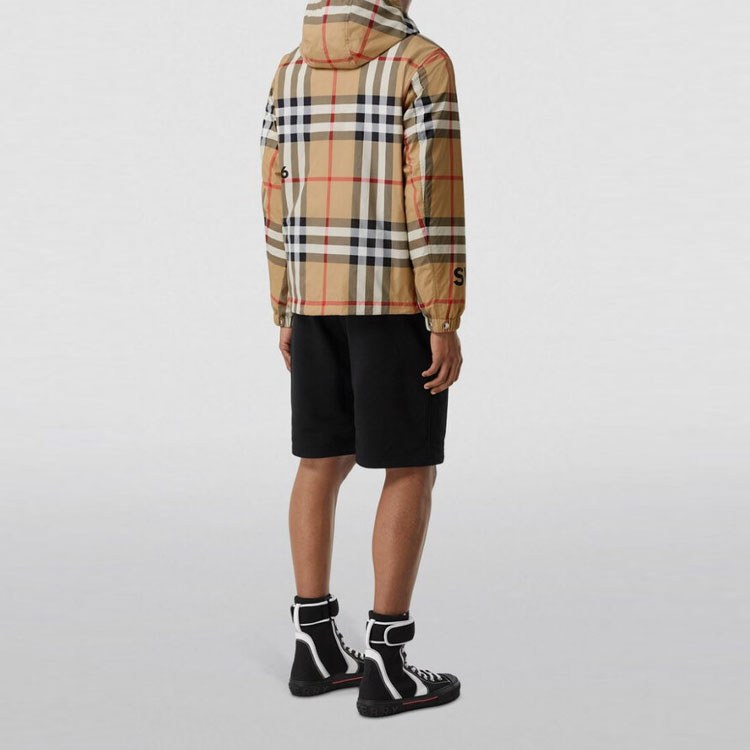 Burberry Logo Hoodie Jacket Brown